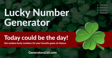 lucky numbers generator|random chooser.